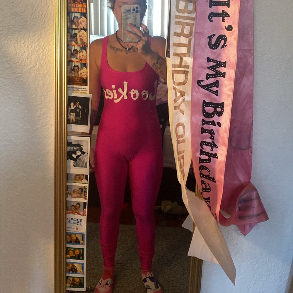 Pink cookies jump suit